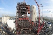 Baustelle des Trianel Kohlekraftwerks in Lünen, Anfang November 2010