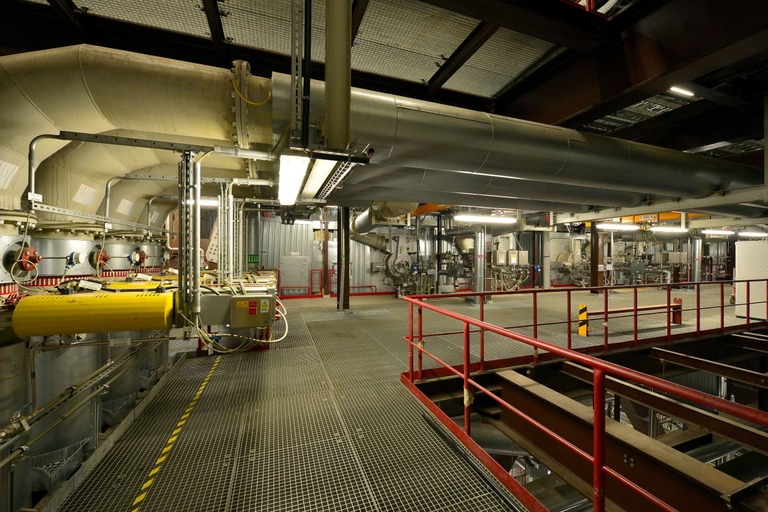 Brennerebene im Kesselhaus des Trianel Kohlekraftwerks Lünen