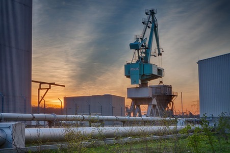Abendstimmung im Trianel Kohlekraftwerk Lünen nach interessanter Fotoführung (c) Burkhard Lahne